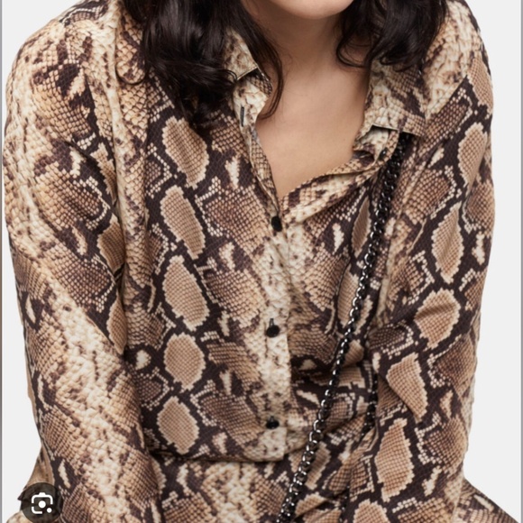 The kooples silk python button up shirt - Picture 5 of 8